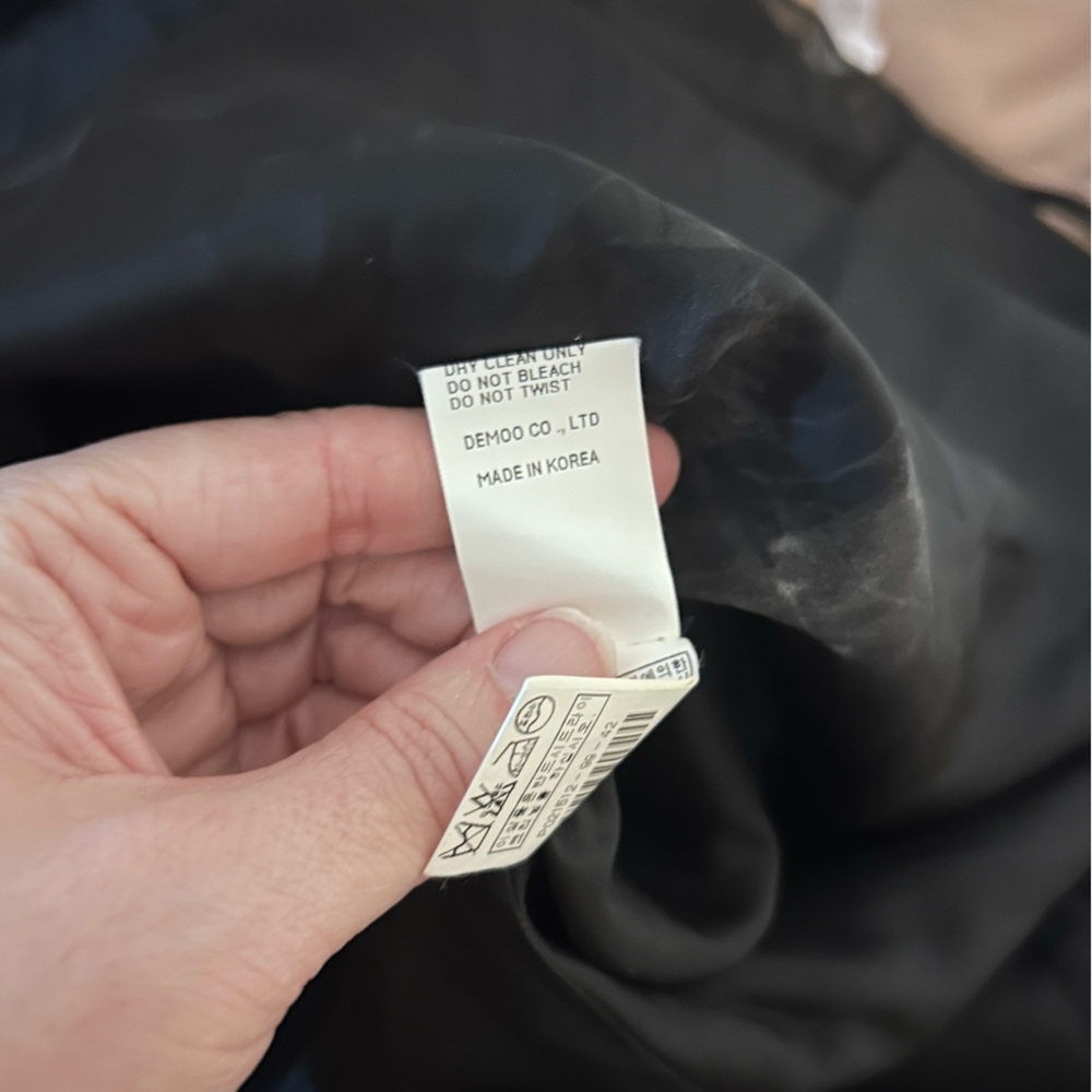 DEMOO Parkchoonmoo Silk Organza Panel Midi Dress Minimalist Black Sz M | 42 - Picture 17 of 17